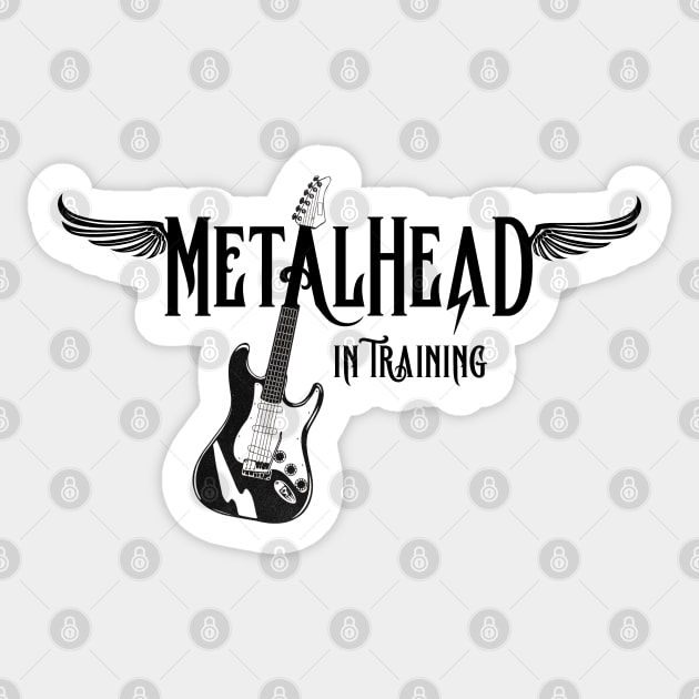 metalhead in training Sticker by mystudiocreate